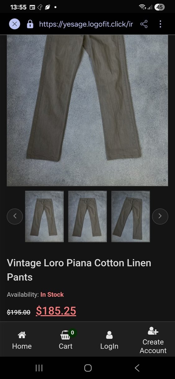 Vintage Loro Piana Keten Pamuk Pantolon - Görsel 2