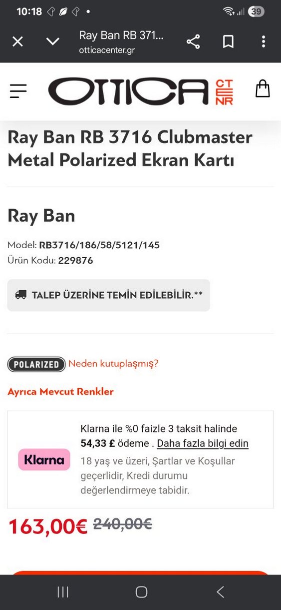 Ray Ban RB 3716 Clubmaster Metal Polarize Gözlük - Görsel 2
