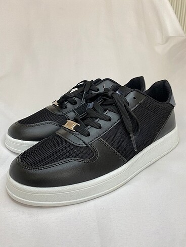 Siyah Fileli Erkek Sneaker Ayakkabı Yeni sezona özel büyük indir