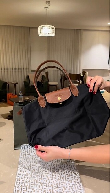 Longchamp Longchamp siyah medium