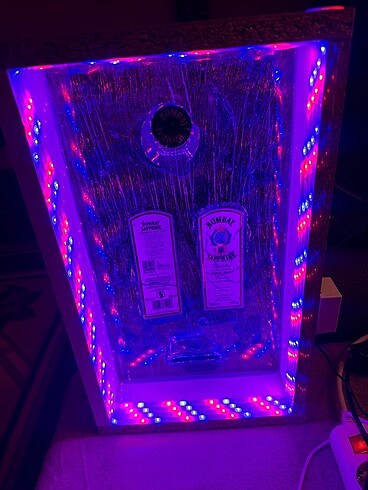 Diğer Led Işıklı Epoksi Duvar Tablosu Bombay İçki Şişesi Temalı