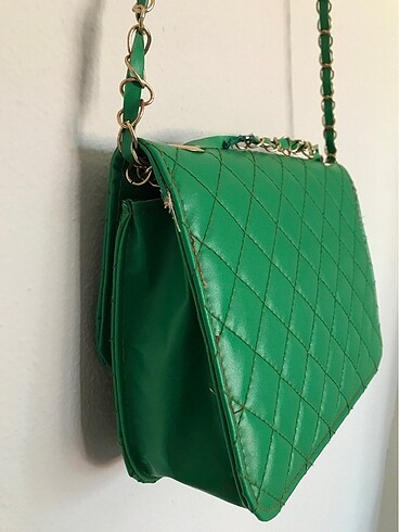 Yeşil kol çantası - Görsel 5