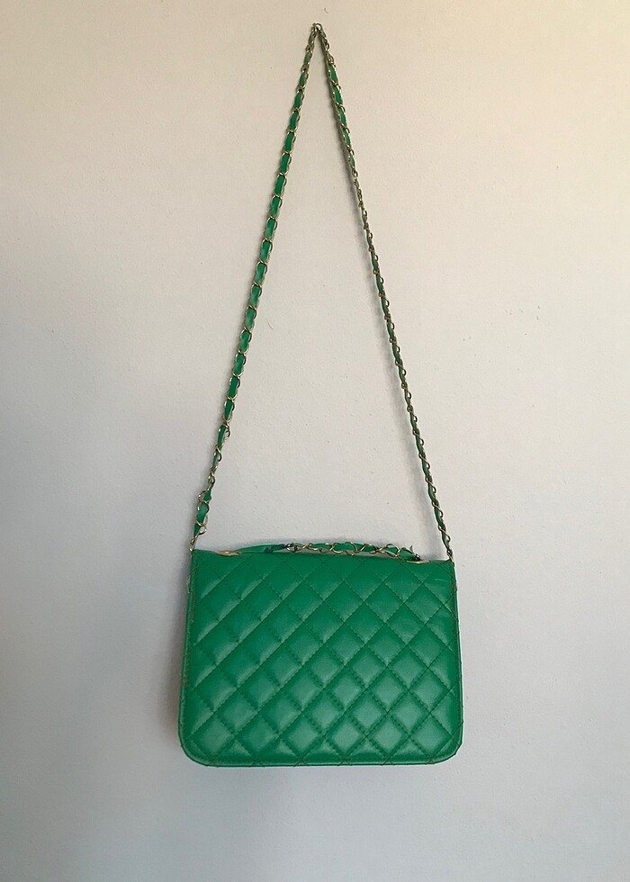 Yeşil kol çantası - Görsel 4
