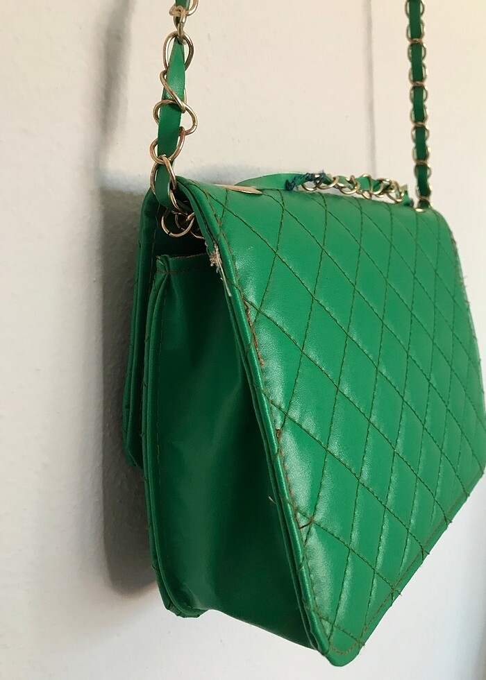 Yeşil kol çantası - Görsel 5