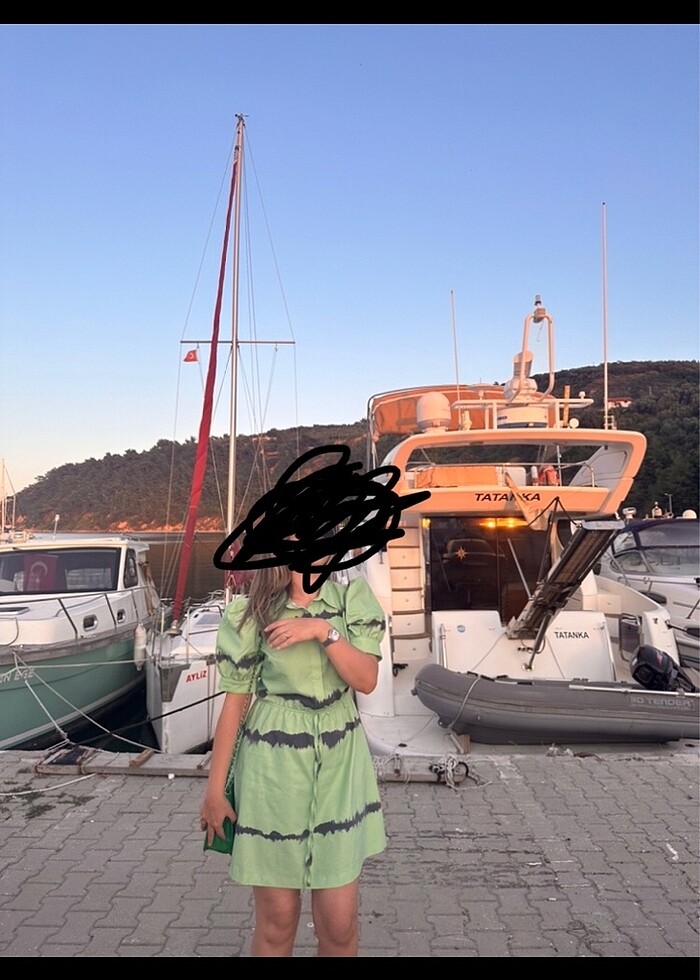 Yeşil Milla elbise - Görsel 2