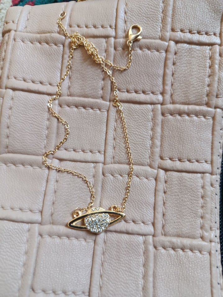 Altın Renk Mini Zincir Kolye - Görsel 2