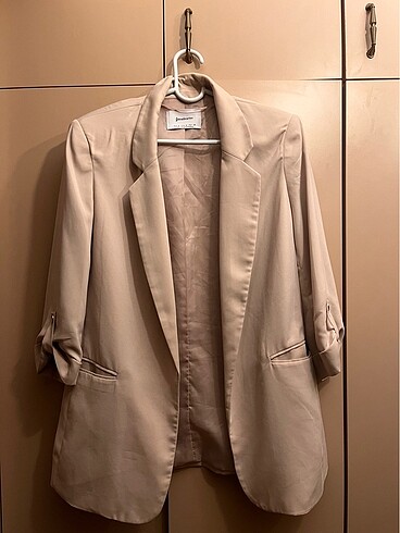 Stradivarius Krem Blazer