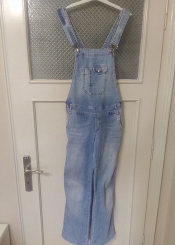 Kadın Mavi Denim Uzun Salopet