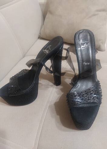 39 platform topuklu taşlı abiye - Görsel 2