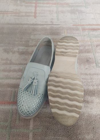 37 Beden Bebe mavisi renk Püsküllü Kadın Dolgu Topuklu Spor Ayakkabı