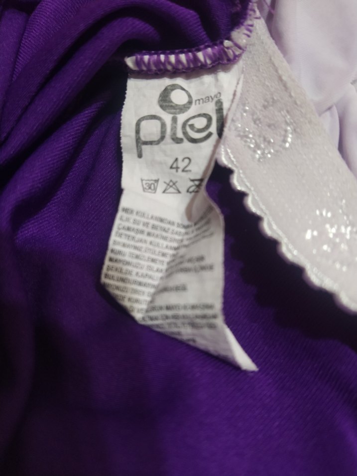 Mor Pilili Midi Kadın Mayo - Görsel 4