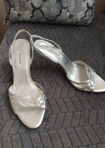 Diğer gümüş Parlak Stiletto Topuklu Düğün Ayakkabısı