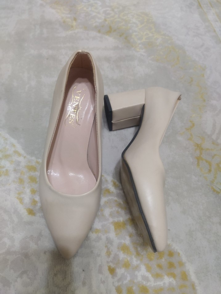 ten renk Dantel Detaylı Stiletto Topuklu Kadın Ayakkabı - Görsel 2