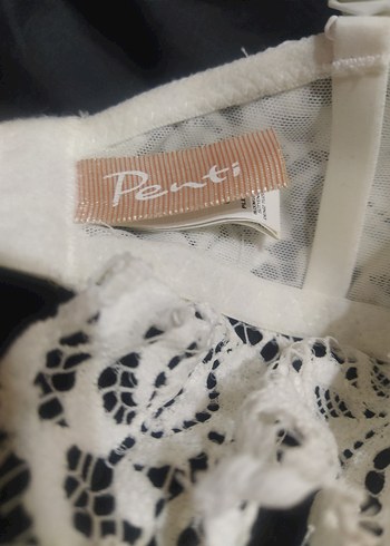 İşlemeli Beyaz Mini Bohem Büstiyer 80 beden - Görsel 3