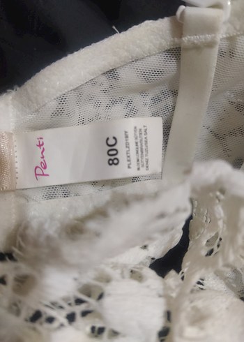 İşlemeli Beyaz Mini Bohem Büstiyer 80 beden - Görsel 4