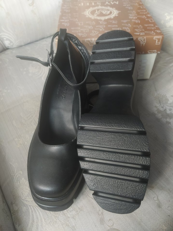 Kadın Siyah Platform Topuklu Gotik Ayakkabı - Görsel 3