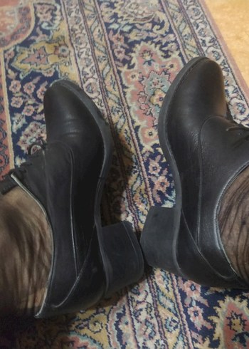 Siyah Klasik Kadın Topuklu Goth Ayakkabı - Görsel 4