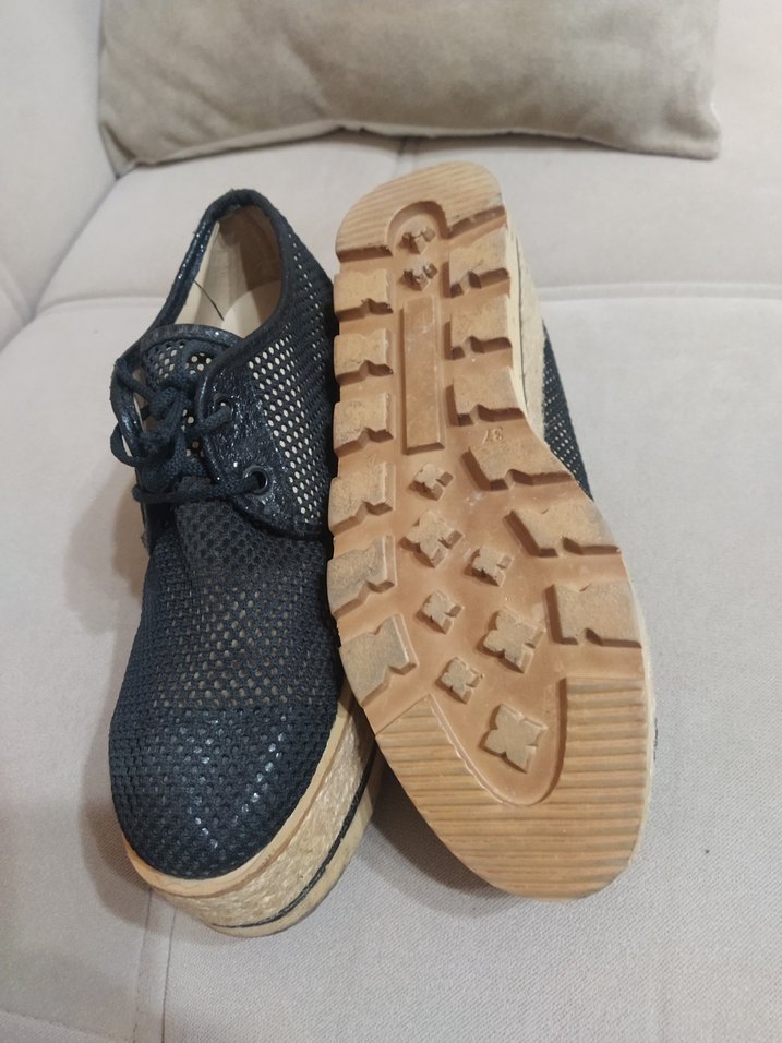 Siyah Bağcıklı Espadril ayakkbi file - Görsel 3