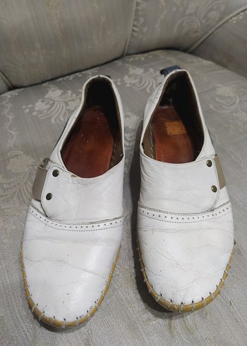 Diğer Beyaz Deri Slip On Ayakkabi Gercekderi