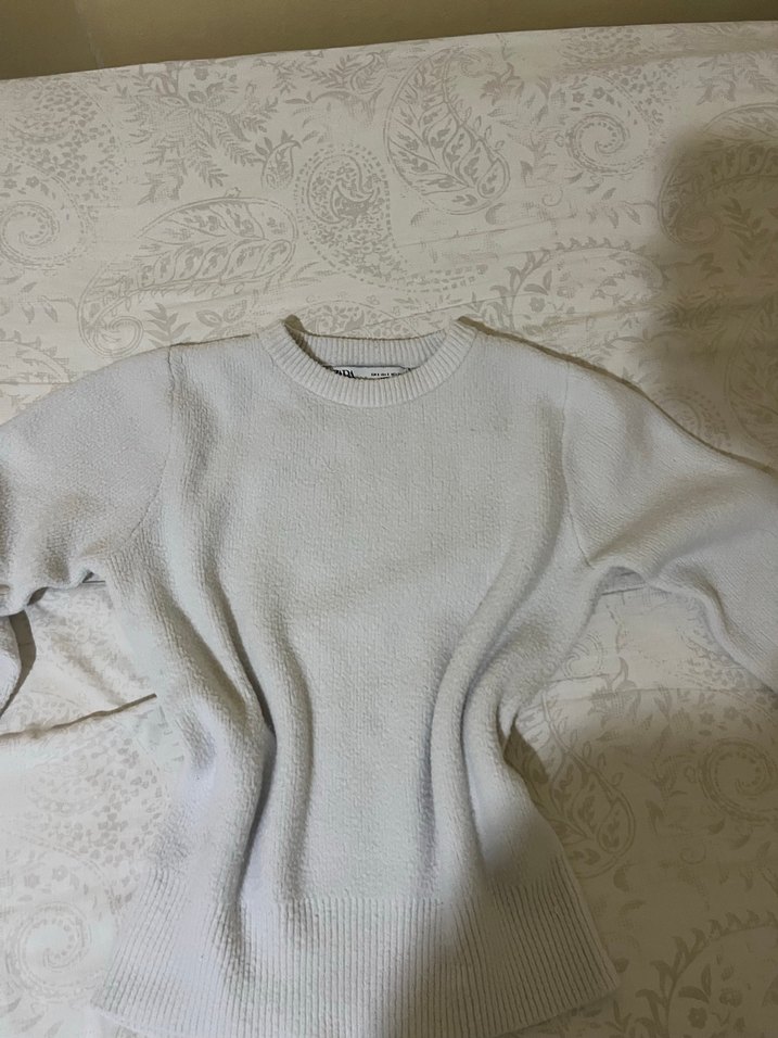 Kadın Gri Triko Uzun Kollu Kazak - Görsel 2