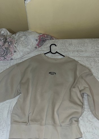 Gri Baskılı Kadın Sweatshirt - Görsel 4