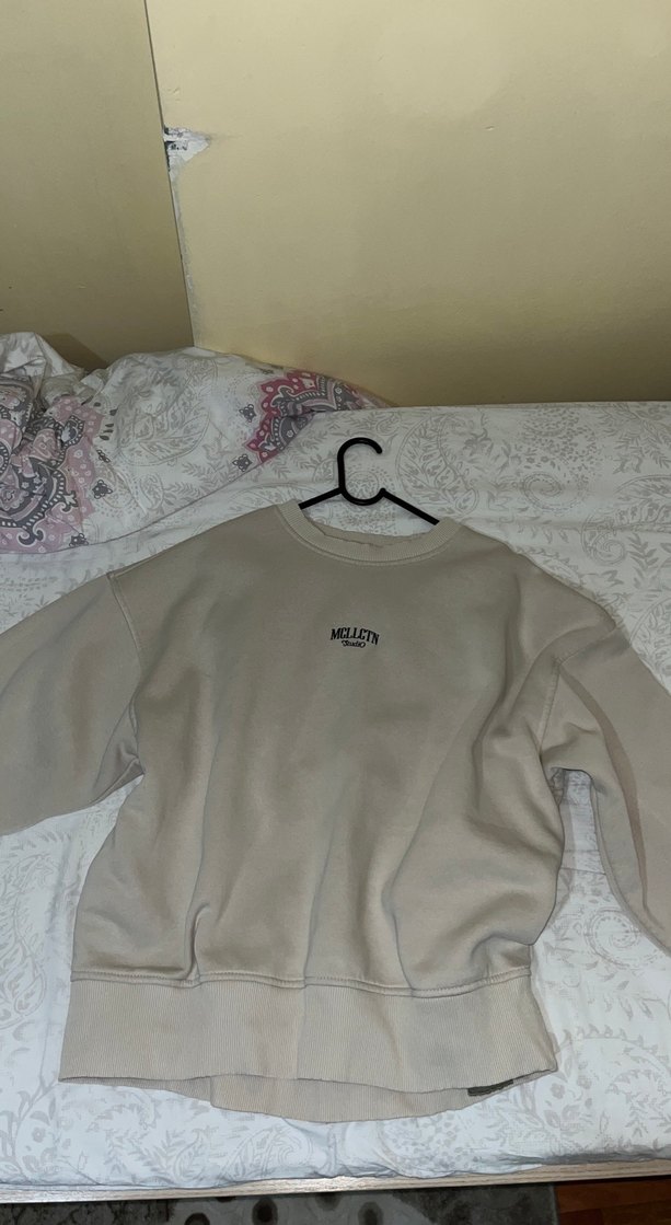 Gri Baskılı Kadın Sweatshirt - Görsel 4