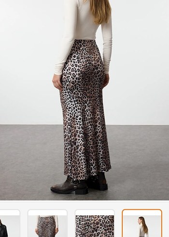 trednyolmilla Leopar Desenli midi Etek