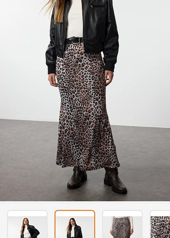 Trendyol & Milla trednyolmilla Leopar Desenli midi Etek