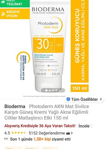 Bioderma Bioderma Photoderm AKN Mat SPF30 150ml