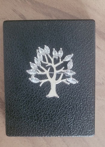 Beden Hayat ağacı taşlı Broş