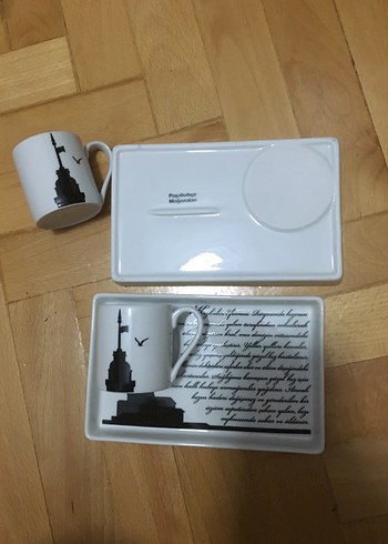Paşabahçe Paşabahçe kız kulesi kahve fincan tepsi seti