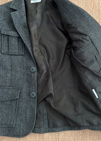 Koton kahverengi Erkek Çocuk Yün Düğmeli Ceket - Görsel 6