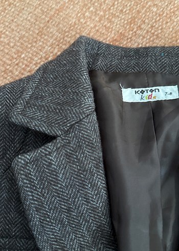 Koton kahverengi Erkek Çocuk Yün Düğmeli Ceket - Görsel 7