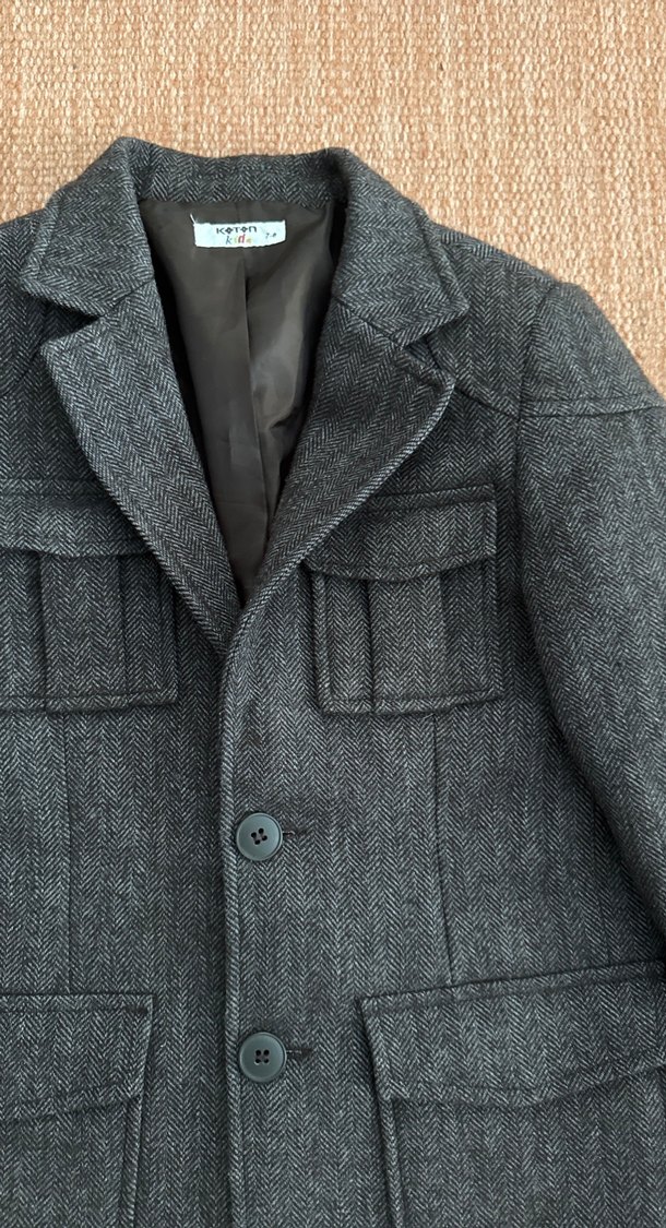 Koton kahverengi Erkek Çocuk Yün Düğmeli Ceket - Görsel 2