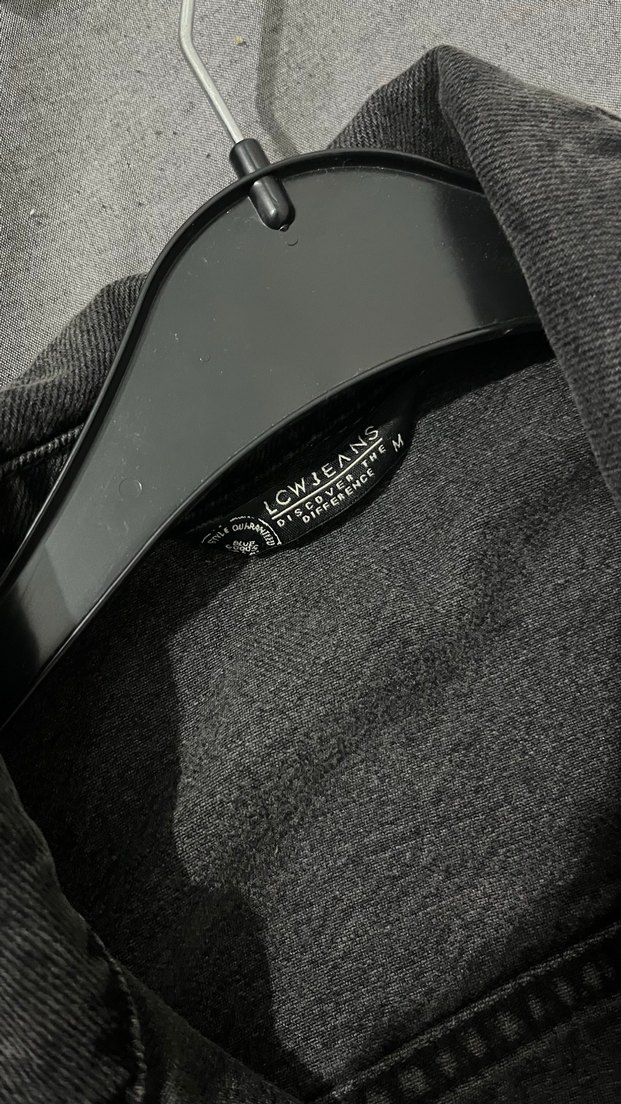 Düğmeli siyah Kadın Denim Ceket - Görsel 2