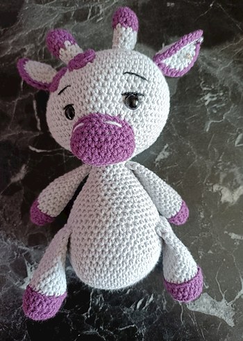 Mor ve Gri El Örgüsü Peluş Oyuncak - Görsel 2