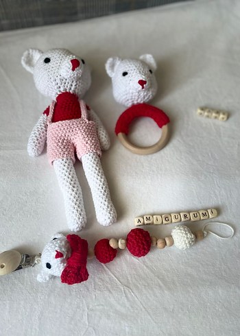 Renkli El Yapımı Diş Kaşıyıcı ve Çıngırak Seti - Görsel 5