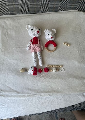 Renkli El Yapımı Diş Kaşıyıcı ve Çıngırak Seti - Görsel 3