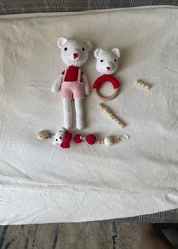 Renkli El Yapımı Diş Kaşıyıcı ve Çıngırak Seti - Görsel 4