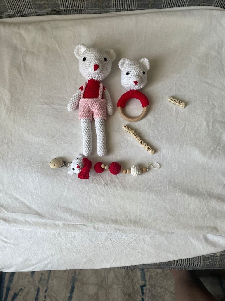 Renkli El Yapımı Diş Kaşıyıcı ve Çıngırak Seti - Görsel 4