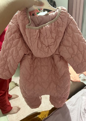 Fermuarlı Pembe Bebek Tulumu - Görsel 2