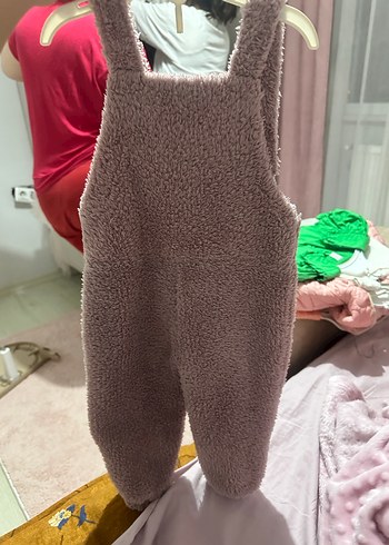 Kahverengi Örgü Bebek Tulum - Görsel 2