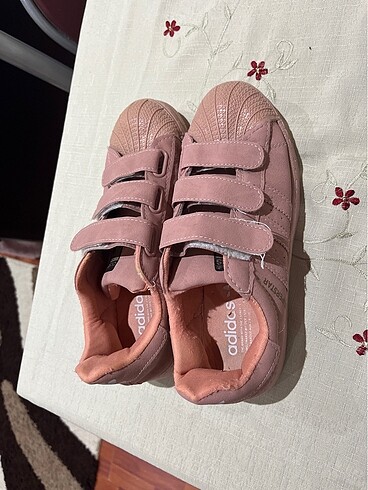 Adidas Superstar Spor Ayakkabı (cırtcırtlı-pudra)