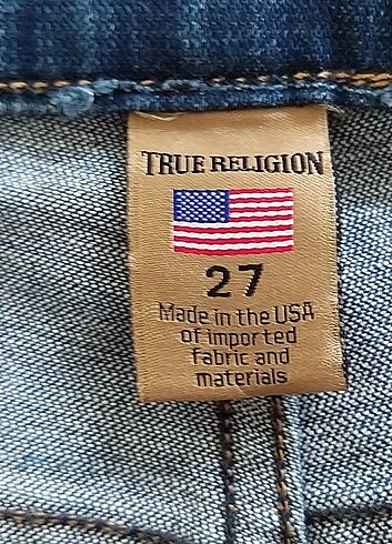 27 Beden ORJ TRUE RELIGION KOT ŞORT- 27 BEDEN