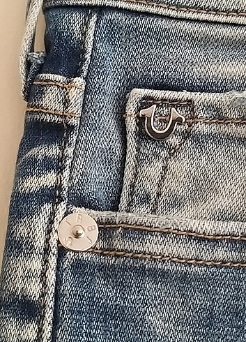 27 Beden mavi Renk ORJ TRUE RELIGION KOT ŞORT- 27 BEDEN