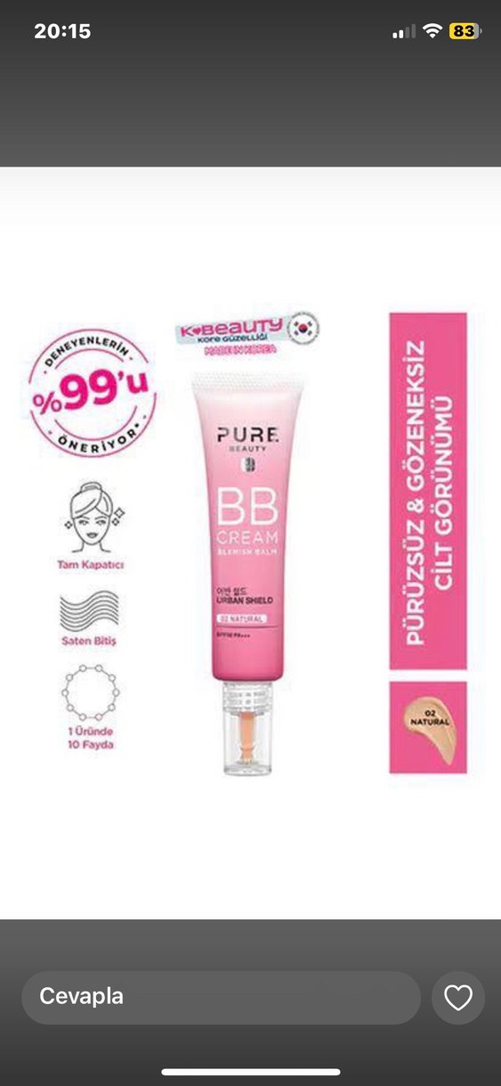 P.URE Pembe Pastel BB Krem - Görsel 2