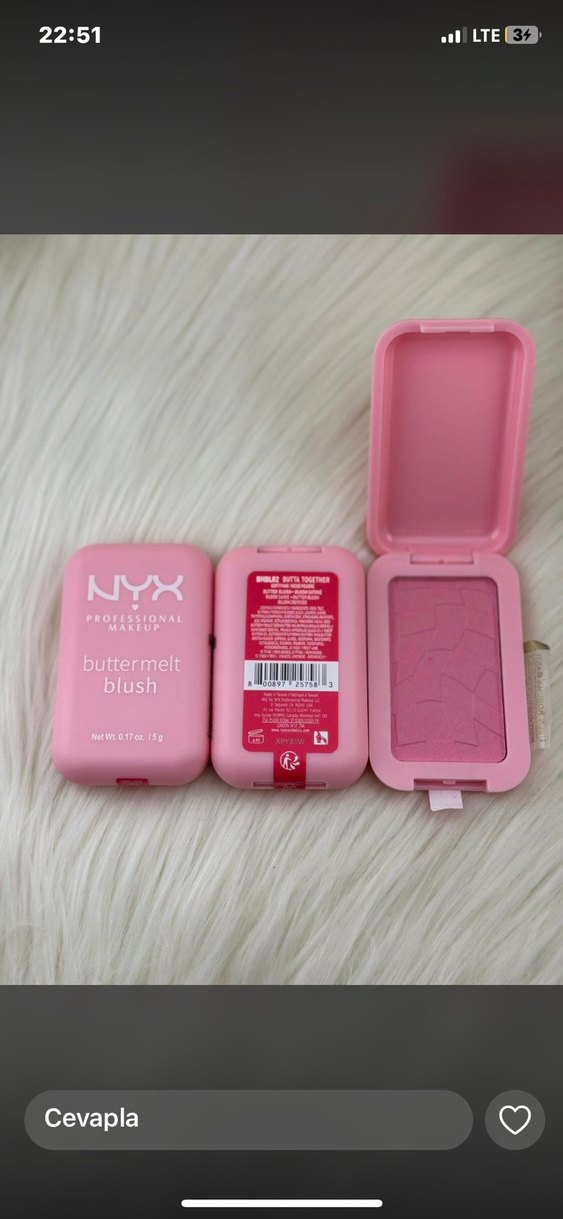 NYX Buttermelt Pembe Allık - Görsel 2