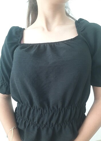 m Beden Siyah Crop