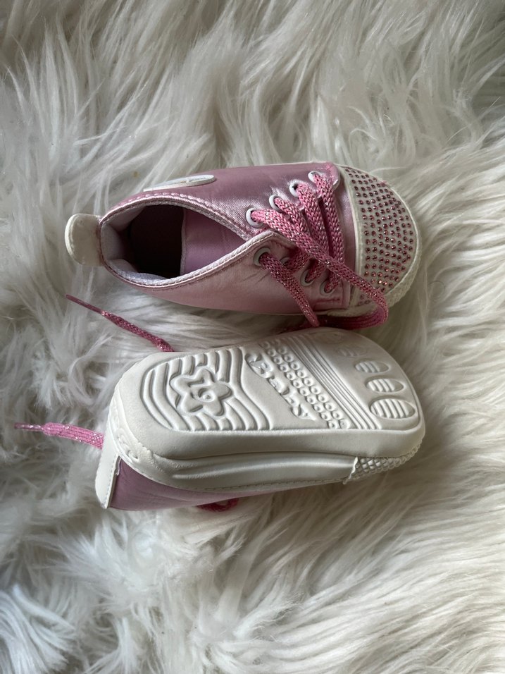 Pembe Payetli Kız Bebek İlk Adım Ayakkabısı - Görsel 3