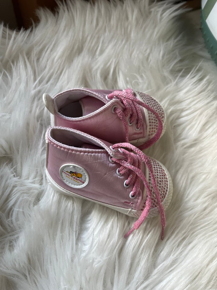 Pembe Payetli Kız Bebek İlk Adım Ayakkabısı - Görsel 2